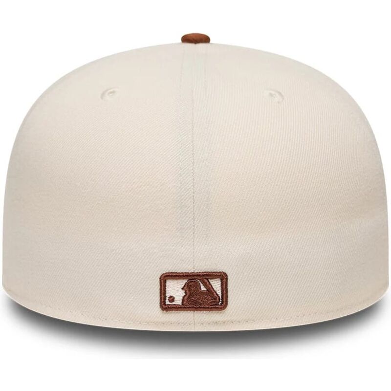 new-era-flat-brim-brown-logo-59fifty-league-essential-new-york-yankees-mlb-brown-and-beige-fitted-cap new-era-flat-brim-brown-logo-59fifty-league-essential-new-york-yankees-mlb-brown-and-beige-fitted-cap