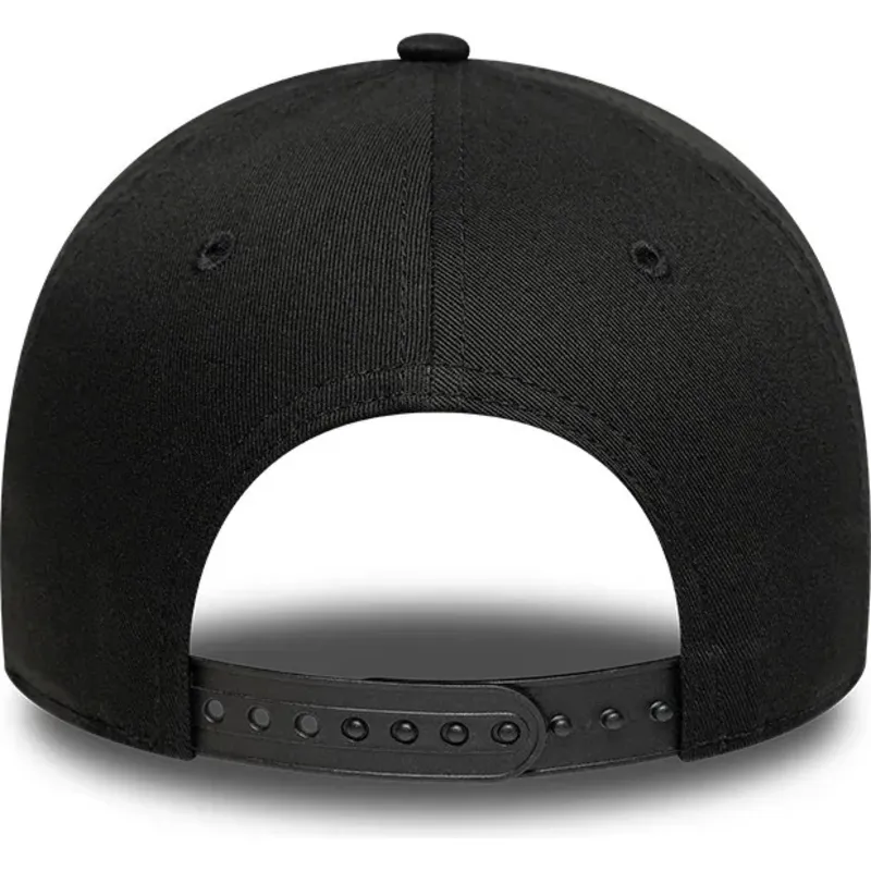 new-era-curved-brim-golden-logo-e-frame-metallic-outline-new-york-yankees-mlb-black-snapback-cap