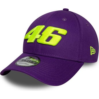 New Era Curved Brim 9FORTY Wordmark Valentino Rossi VR46 MotoGP Purple Adjustable Cap