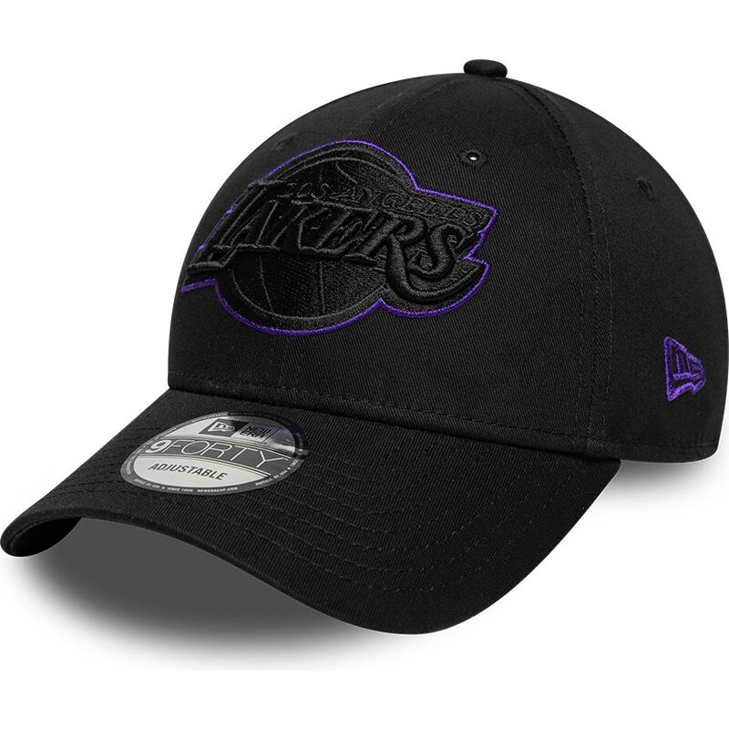 new-era-curved-brim-purple-logo-9forty-outline-los-angeles-lakers-nba-black-adjustable-cap
