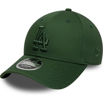 New Era Curved Brim Green Logo 9FORTY M-Crown Los Angeles Dodgers MLB Green Snapback Cap
