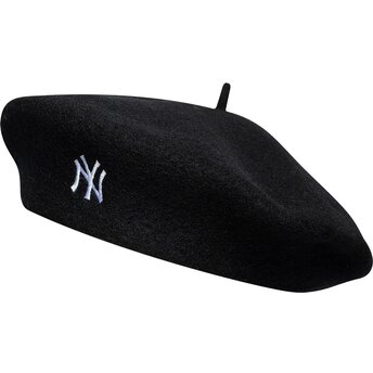 New Era Wool Script New York Yankees MLB Black Flat Cap