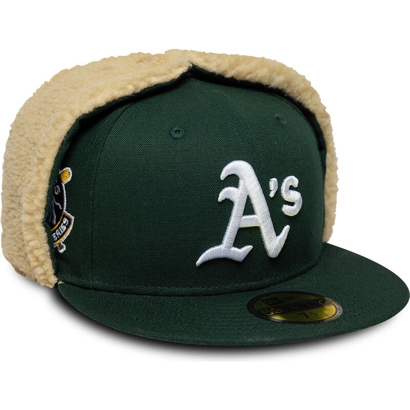 new-era-flat-brim-59fifty-dogear-world-series-oakland-athletics-mlb-green-fitted-cap new-era-flat-brim-59fifty-dogear-world-series-oakland-athletics-mlb-green-fitted-cap