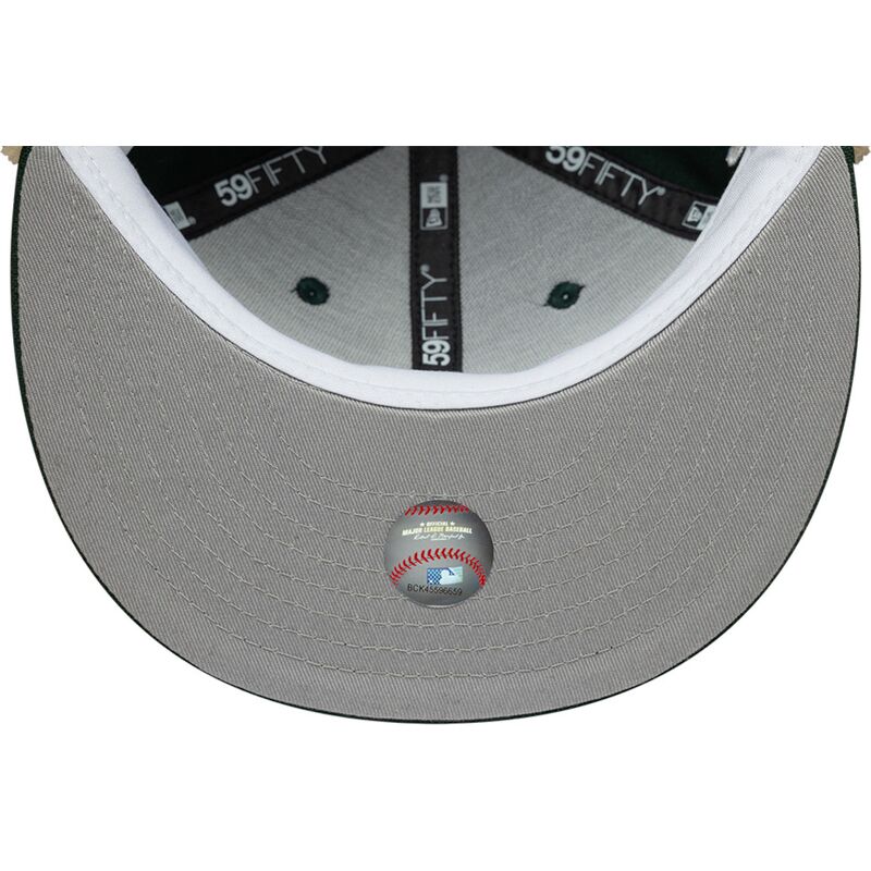 new-era-flat-brim-59fifty-dogear-world-series-oakland-athletics-mlb-green-fitted-cap new-era-flat-brim-59fifty-dogear-world-series-oakland-athletics-mlb-green-fitted-cap