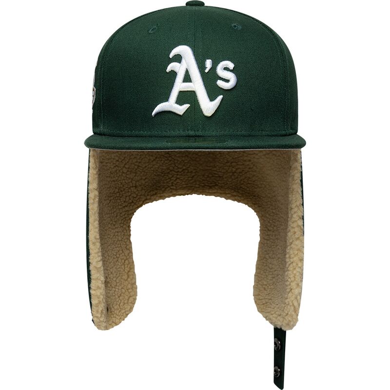 new-era-flat-brim-59fifty-dogear-world-series-oakland-athletics-mlb-green-fitted-cap new-era-flat-brim-59fifty-dogear-world-series-oakland-athletics-mlb-green-fitted-cap