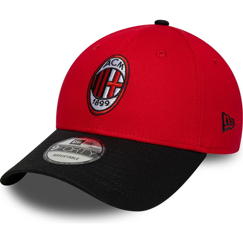 new-era-curved-brim-9forty-contrast-ac-milan-serie-a-red-and-black-adjustable-cap new-era-curved-brim-9forty-contrast-ac-milan-serie-a-red-and-black-adjustable-cap