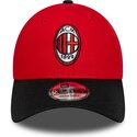 new-era-curved-brim-9forty-contrast-ac-milan-serie-a-red-and-black-adjustable-cap
