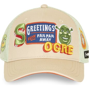 Capslab Shrek SHR1 CPSPATCB Beige and Green Trucker Hat