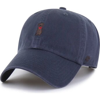 47 Brand Curved Brim Clean Up Base Runner Icon Dog Vintage Navy Navy Blue Adjustable Cap