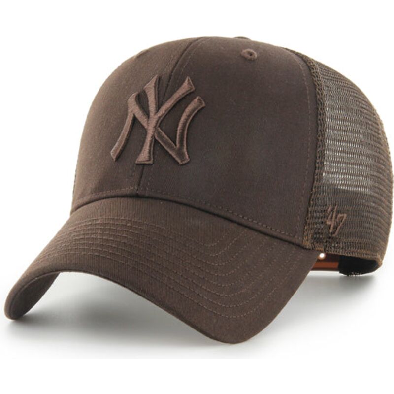 47-brand-brown-logo-mvp-branson-new-york-yankees-mlb-brown-trucker-hat 47-brand-brown-logo-mvp-branson-new-york-yankees-mlb-brown-trucker-hat