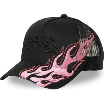 Von Dutch FEU Black and Pink Trucker Hat