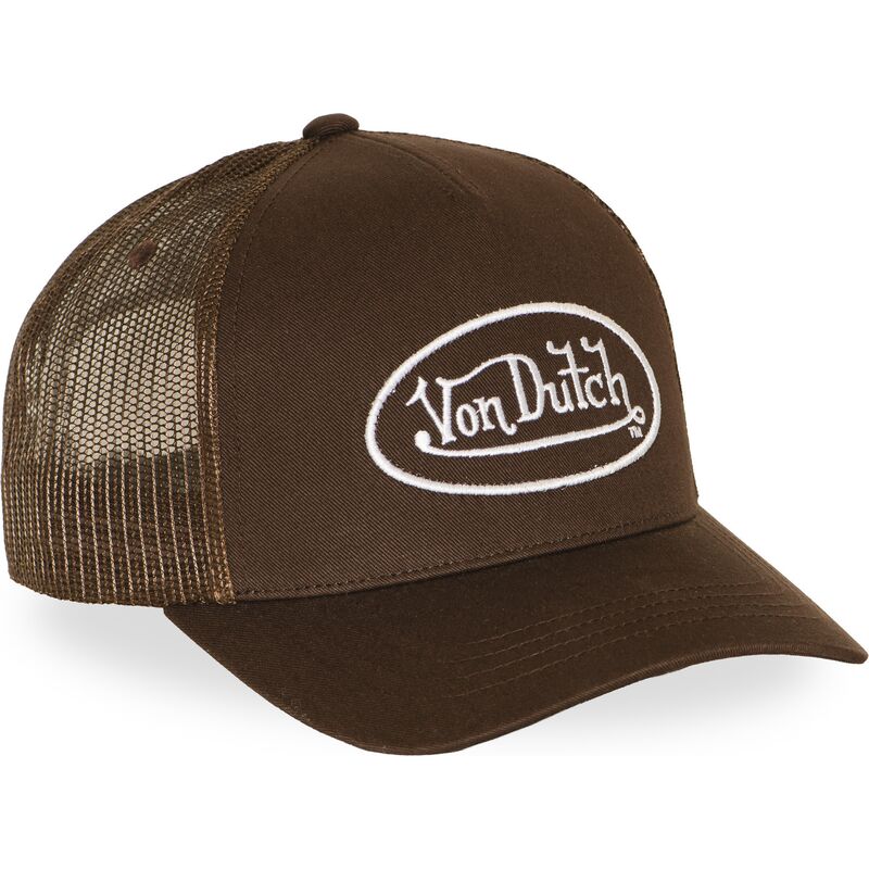 von-dutch-lofb51-brown-adjustable-trucker-hat von-dutch-lofb51-brown-adjustable-trucker-hat