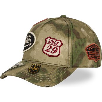 Von Dutch Curved Brim KAMO04 Camouflage Snapback Cap