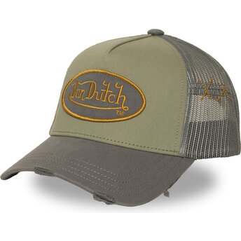Von Dutch USED 15 Green and Grey Trucker Hat