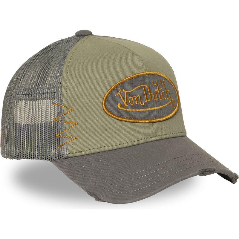 von-dutch-used-15-green-and-grey-trucker-hat von-dutch-used-15-green-and-grey-trucker-hat