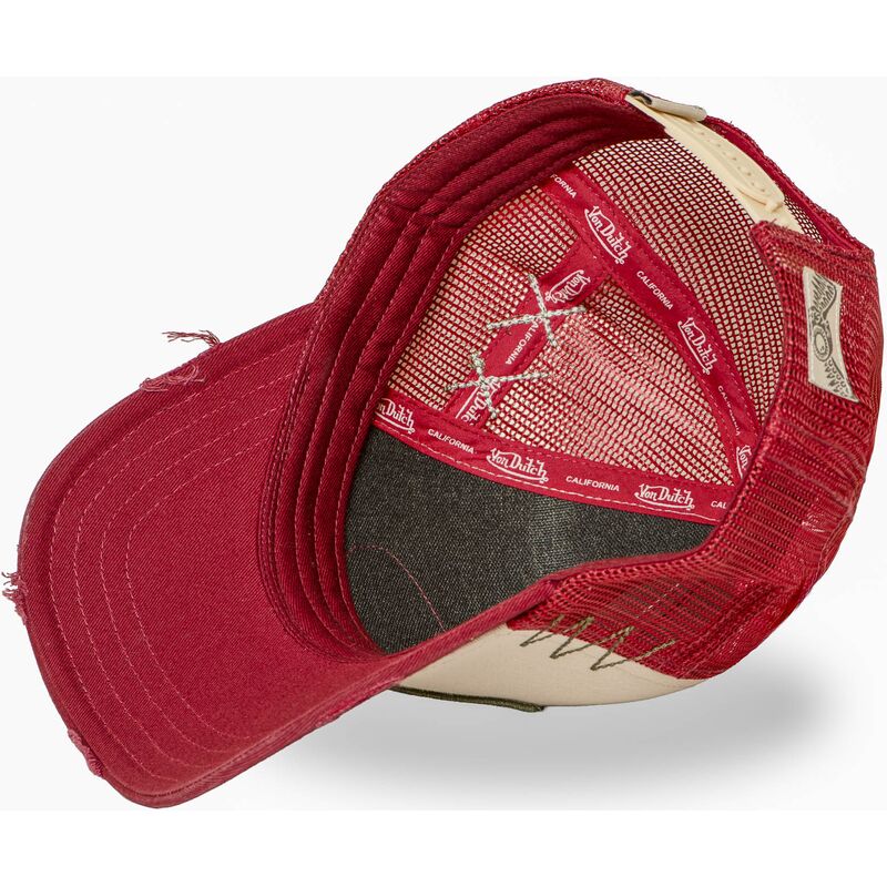 von-dutch-used-16-red-and-beige-trucker-hat von-dutch-used-16-red-and-beige-trucker-hat