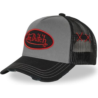 Von Dutch USED 17 Grey and Black Trucker Hat
