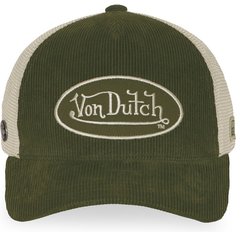 von-dutch-lof-b47-green-and-beige-adjustable-trucker-hat