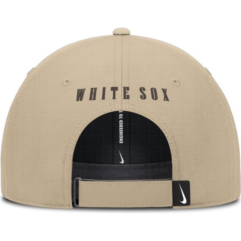 nike-curved-brim-brown-logo-club-structured-uv-poly-ripstop-chicago-white-sox-mlb-beige-adjustable-cap nike-curved-brim-brown-logo-club-structured-uv-poly-ripstop-chicago-white-sox-mlb-beige-adjustable-cap