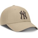 nike-curved-brim-brown-logo-club-structured-uv-poly-ripstop-new-york-yankees-mlb-beige-adjustable-cap
