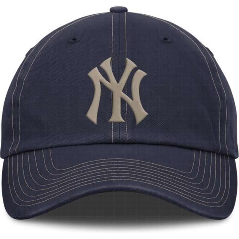 nike-curved-brim-fathers-day-club-unstructured-organic-cotton-new-york-yankees-mlb-navy-blue-adjustable-cap-with-beige-logo nike-curved-brim-fathers-day-club-unstructured-organic-cotton-new-york-yankees-mlb-navy-blue-adjustable-cap-with-beige-logo