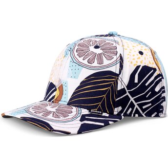 Djinns Curved Brim TrueFit Aloha Blue Blue Snapback Cap