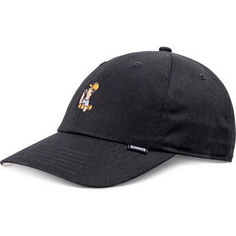 Djinns Curved Brim Skaterboy Black Adjustable Cap