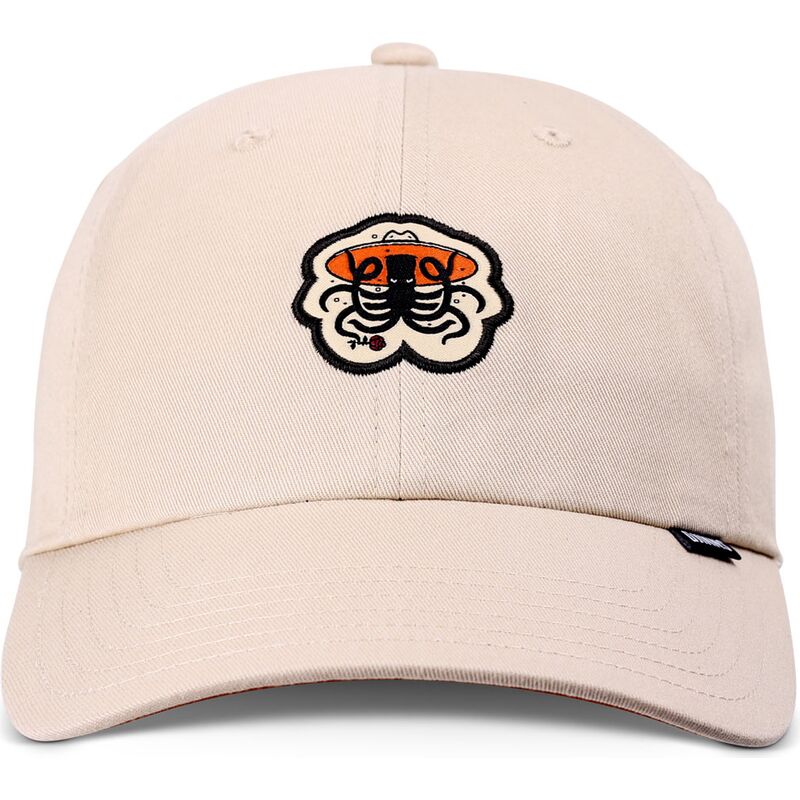 djinns-curved-brim-rose-kraken-beige-adjustable-cap djinns-curved-brim-rose-kraken-beige-adjustable-cap