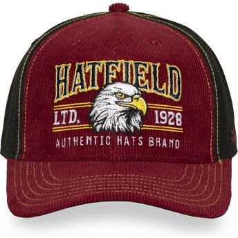 Hatfield Curved Brim PCS EAG Red and Black Snapback Cap