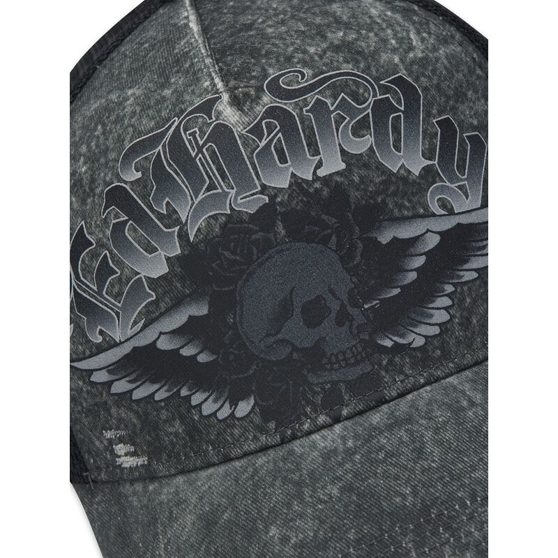 ed-hardy-flaming-gothic-skull-washed-grey-trucker-hat
