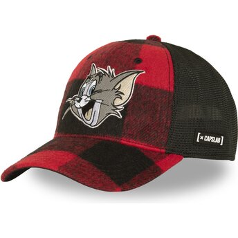 Capslab Tom TAJ9 TOM Looney Tunes Red and Black Trucker Hat