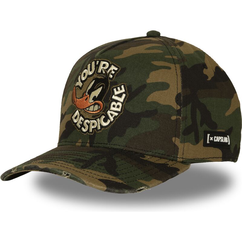 capslab-curved-brim-daffy-duck-loo14-des-looney-tunes-camouflage-snapback-cap capslab-curved-brim-daffy-duck-loo14-des-looney-tunes-camouflage-snapback-cap