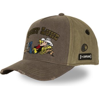Capslab Curved Brim Lucky Luke LCK4 LUC Brown and Green Snapback Cap