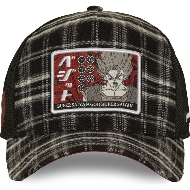 capslab-vegito-dbs9-god-dragon-ball-black-trucker-hat capslab-vegito-dbs9-god-dragon-ball-black-trucker-hat
