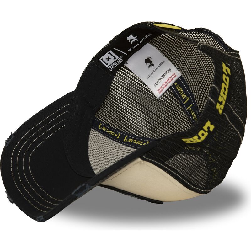 capslab-lucky-luke-lck4-cow-beige-and-black-trucker-hat capslab-lucky-luke-lck4-cow-beige-and-black-trucker-hat