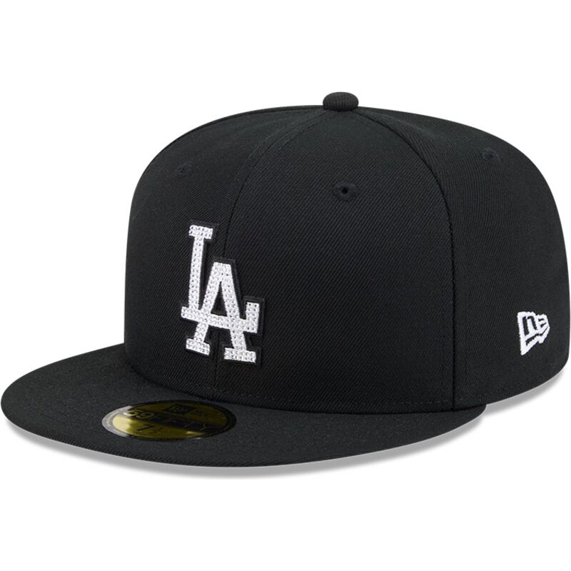 new-era-flat-brim-59fifty-rhinestone-los-angeles-dodgers-mlb-black-fitted-cap