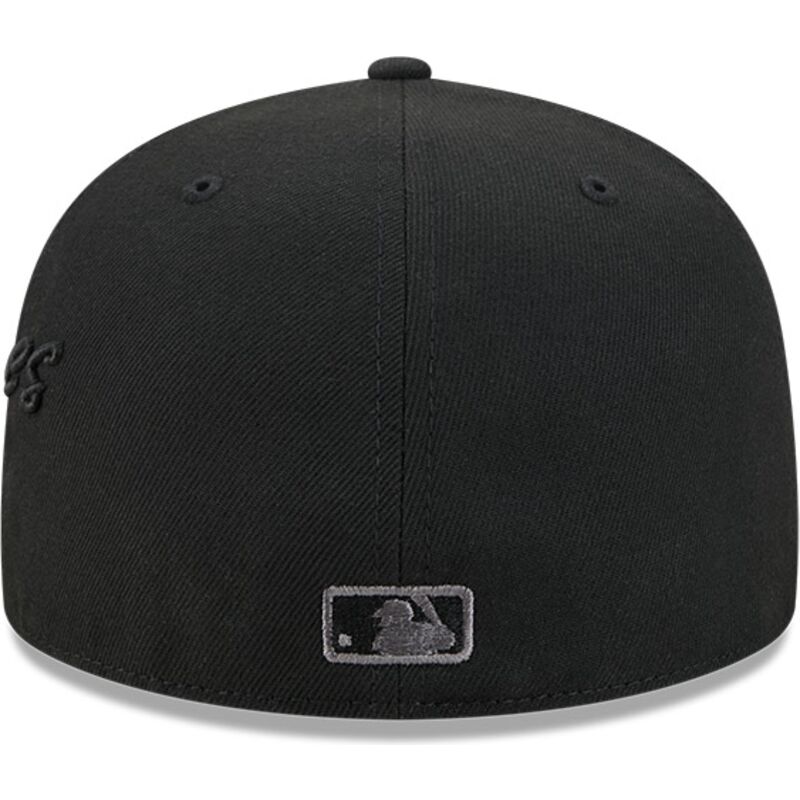 new-era-flat-brim-grey-logo-59fifty-side-script-new-york-yankees-mlb-black-fitted-cap new-era-flat-brim-grey-logo-59fifty-side-script-new-york-yankees-mlb-black-fitted-cap