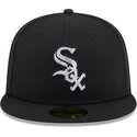 new-era-flat-brim-59fifty-rhinestone-badge-chicago-white-sox-mlb-black-fitted-cap