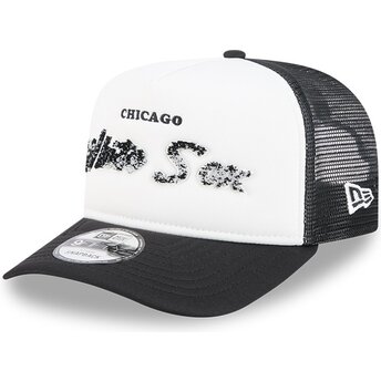 New Era 9FIFTY A Frame NA Lifestyle F1 Chicago White Sox MLB Black and White Trucker Hat
