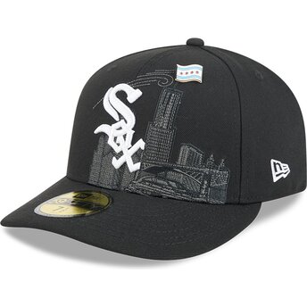 New Era Curved Brim 59FIFTY Pin NA Lifestyle F1 Chicago White Sox MLB Black Fitted Cap