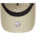 new-era-curved-brim-9twenty-a-frame-melton-luxe-new-york-yankees-mlb-beige-adjustable-cap-with-beige-logo