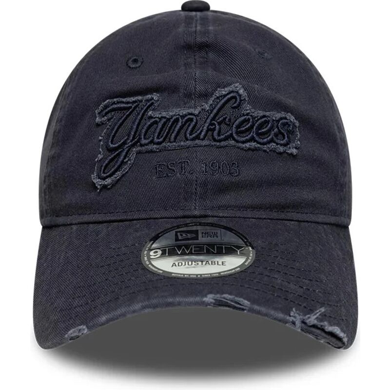 new-era-curved-brim-navy-blue-logo-9twenty-distress-wordmark-new-york-yankees-mlb-navy-blue-adjustable-cap new-era-curved-brim-navy-blue-logo-9twenty-distress-wordmark-new-york-yankees-mlb-navy-blue-adjustable-cap