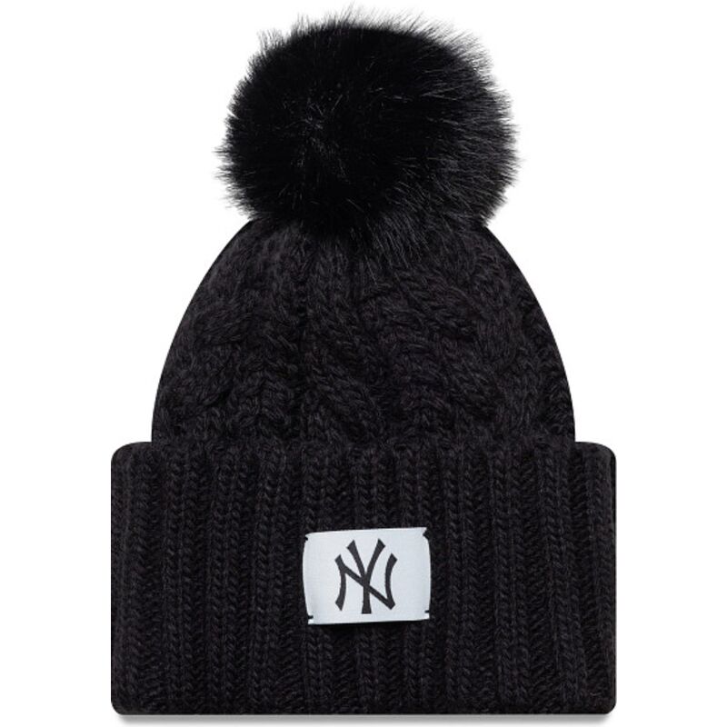 new-era-youth-cable-new-york-yankees-mlb-black-beanie-with-pompom new-era-youth-cable-new-york-yankees-mlb-black-beanie-with-pompom
