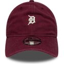 new-era-curved-brim-9twenty-mini-logo-detroit-tigers-mlb-maroon-adjustable-cap