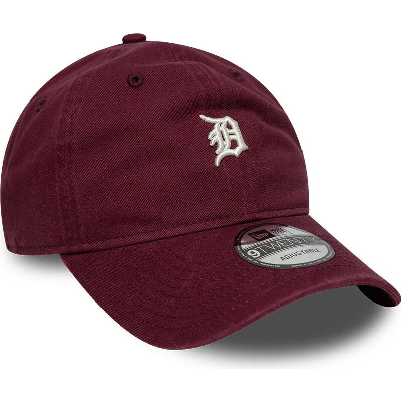 new-era-curved-brim-9twenty-mini-logo-detroit-tigers-mlb-maroon-adjustable-cap