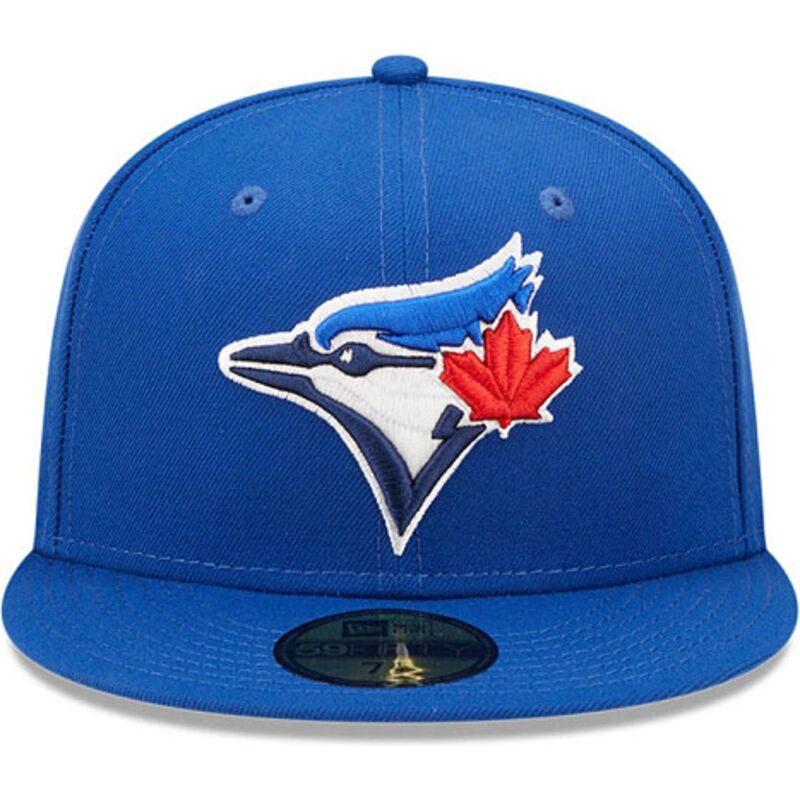 new-era-flat-brim-59fifty-ac-perf-toronto-blue-jays-mlb-blue-fitted-cap new-era-flat-brim-59fifty-ac-perf-toronto-blue-jays-mlb-blue-fitted-cap