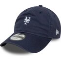 new-era-curved-brim-9twenty-washed-mini-logo-new-york-mets-mlb-navy-blue-adjustable-cap