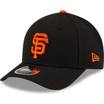 New Era Curved Brim Orange Logo 9FORTY M-Crown Player Replica San Francisco Giants MLB Black Snapback Cap