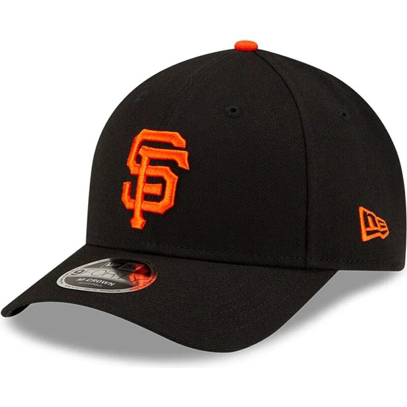 new-era-curved-brim-orange-logo-9forty-m-crown-player-replica-san-francisco-giants-mlb-black-snapback-cap