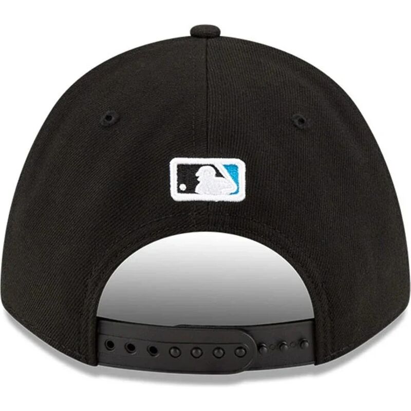 new-era-curved-brim-9forty-m-crown-player-replica-miami-marlins-mlb-black-snapback-cap